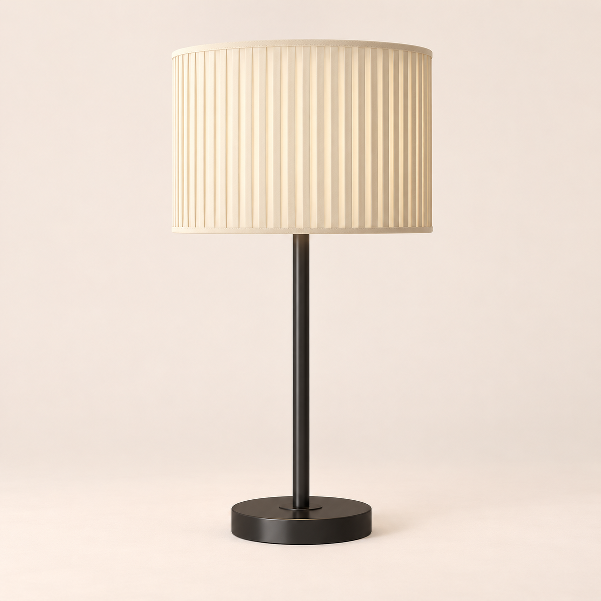 French Fabric Table Lamp - Modern Remote Dimmable Bedside Desk Light