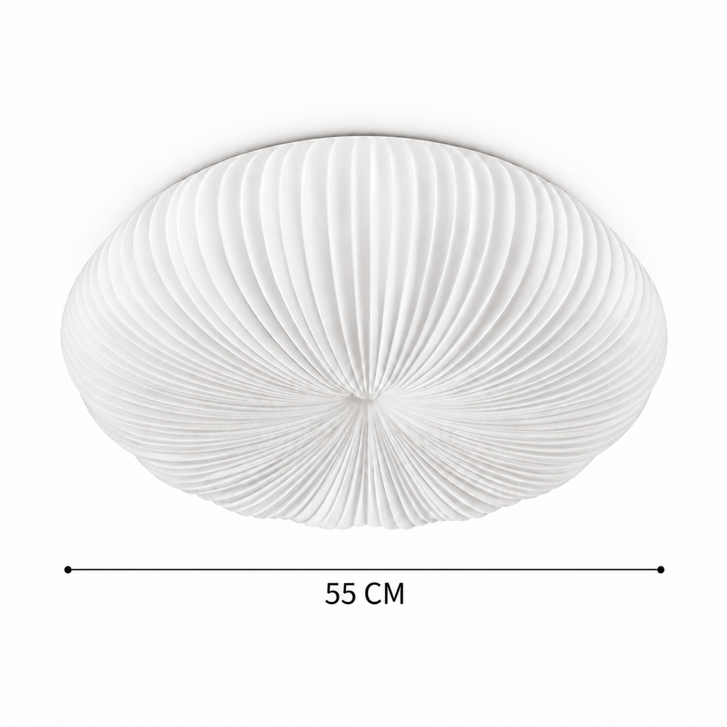 Round LED Flush Ceiling Light | White Acrylic, 30-55 cm, 3-Colour Switchable