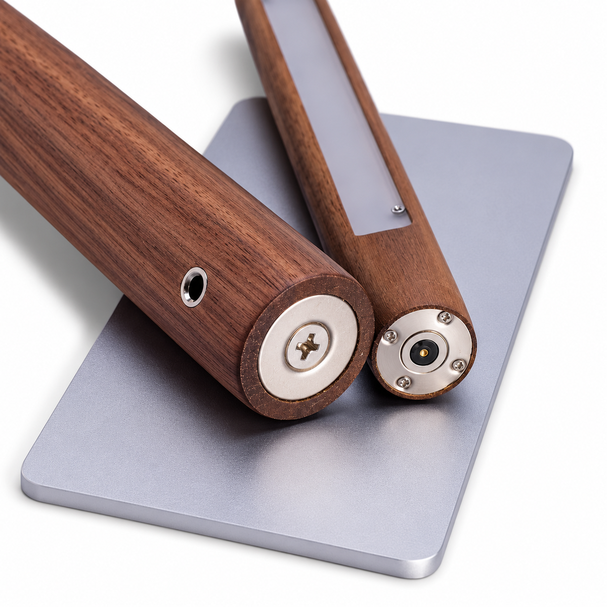 Solid Wood LED Reading Lamp | Walnut or Beech, Minimalist Desk & Bedside Light