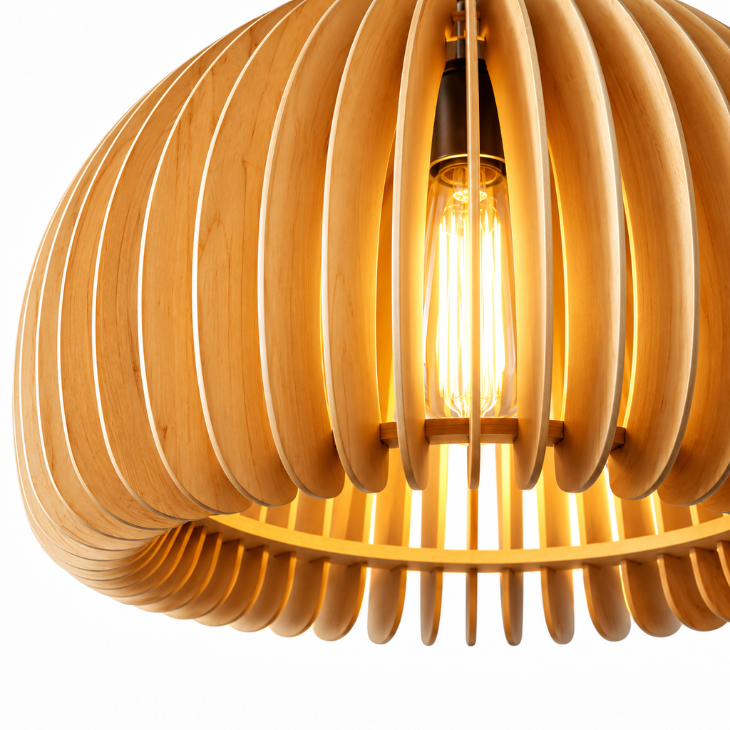 Flat Bamboo Dome Pendant Light | Hand-Woven Shade, 18 cm, Hallway & Bedside