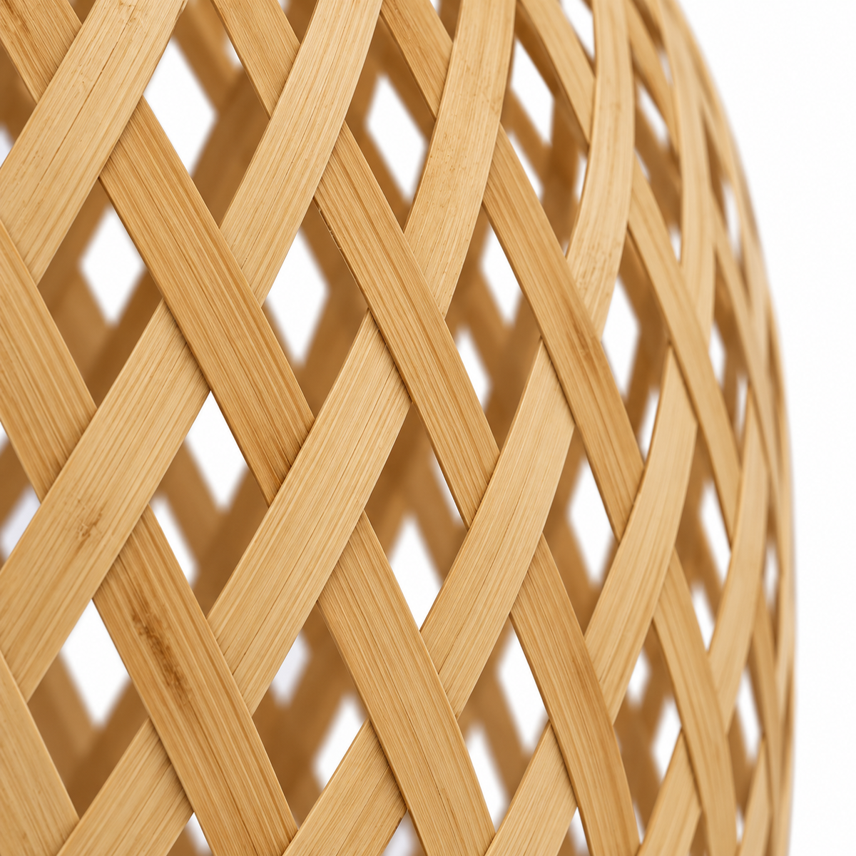 Bamboo Woven Pendant Light | Natural Rattan Barrel Shade, 23 cm, Kitchen Island