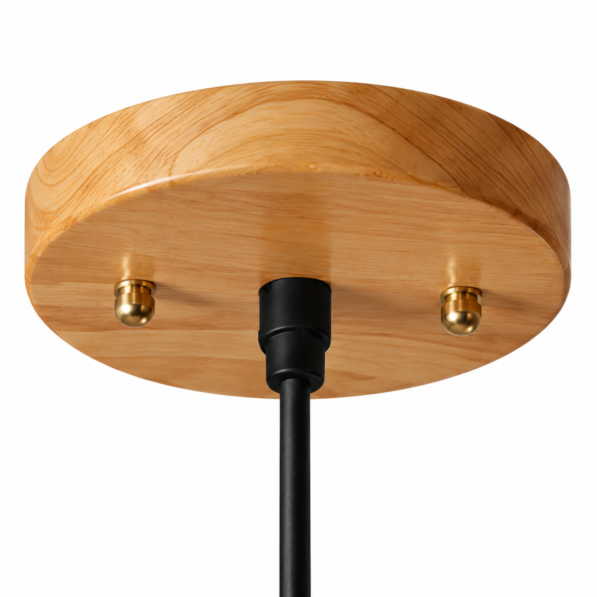 Flat Bamboo Dome Pendant Light | Hand-Woven Shade, 18 cm, Hallway & Bedside