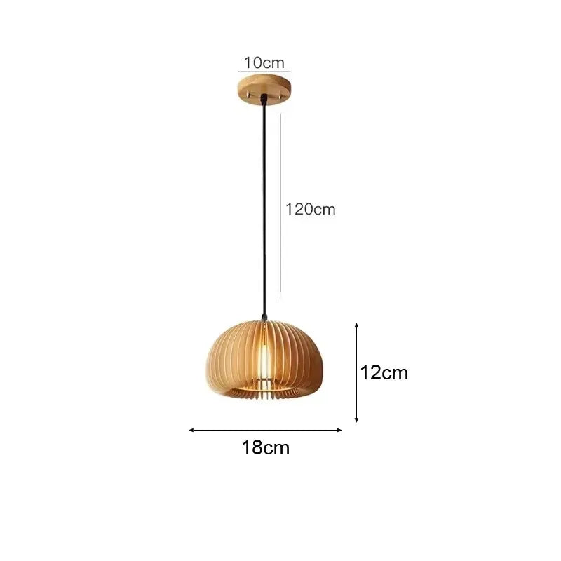 Flat Bamboo Dome Pendant Light | Hand-Woven Shade, 18 cm, Hallway & Bedside