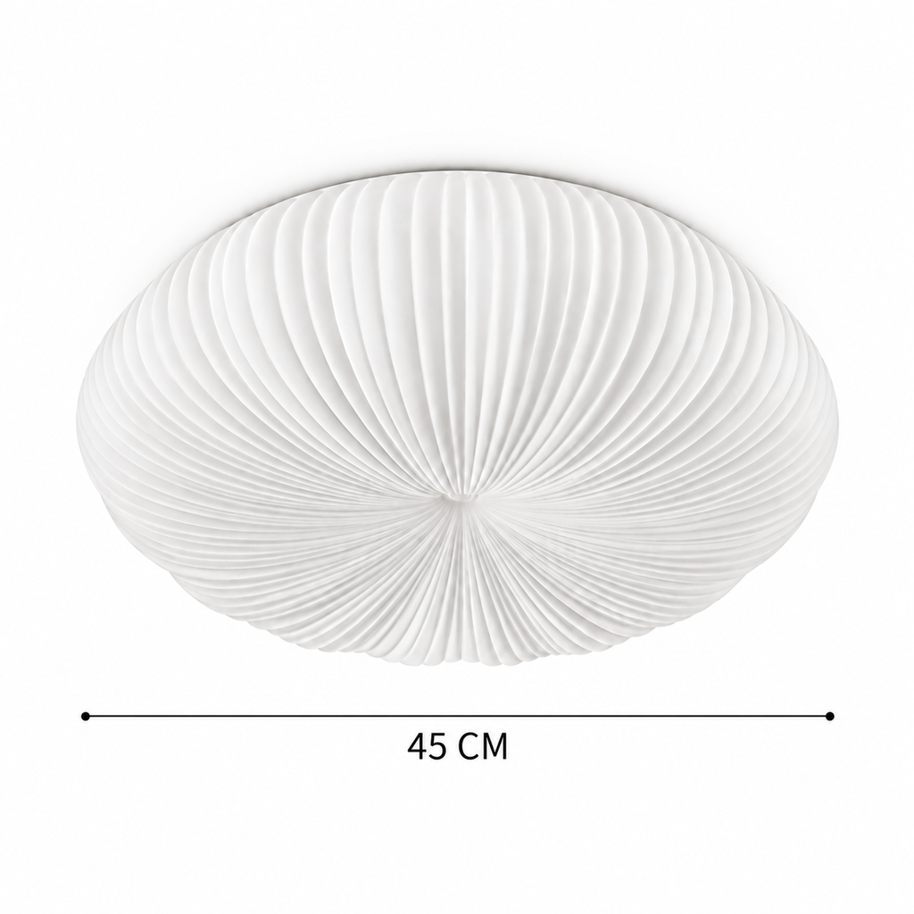 Round LED Flush Ceiling Light | White Acrylic, 30-55 cm, 3-Colour Switchable