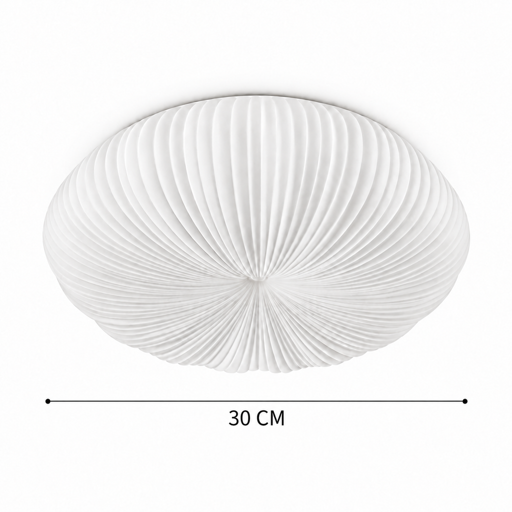 Round LED Flush Ceiling Light | White Acrylic, 30-55 cm, 3-Colour Switchable