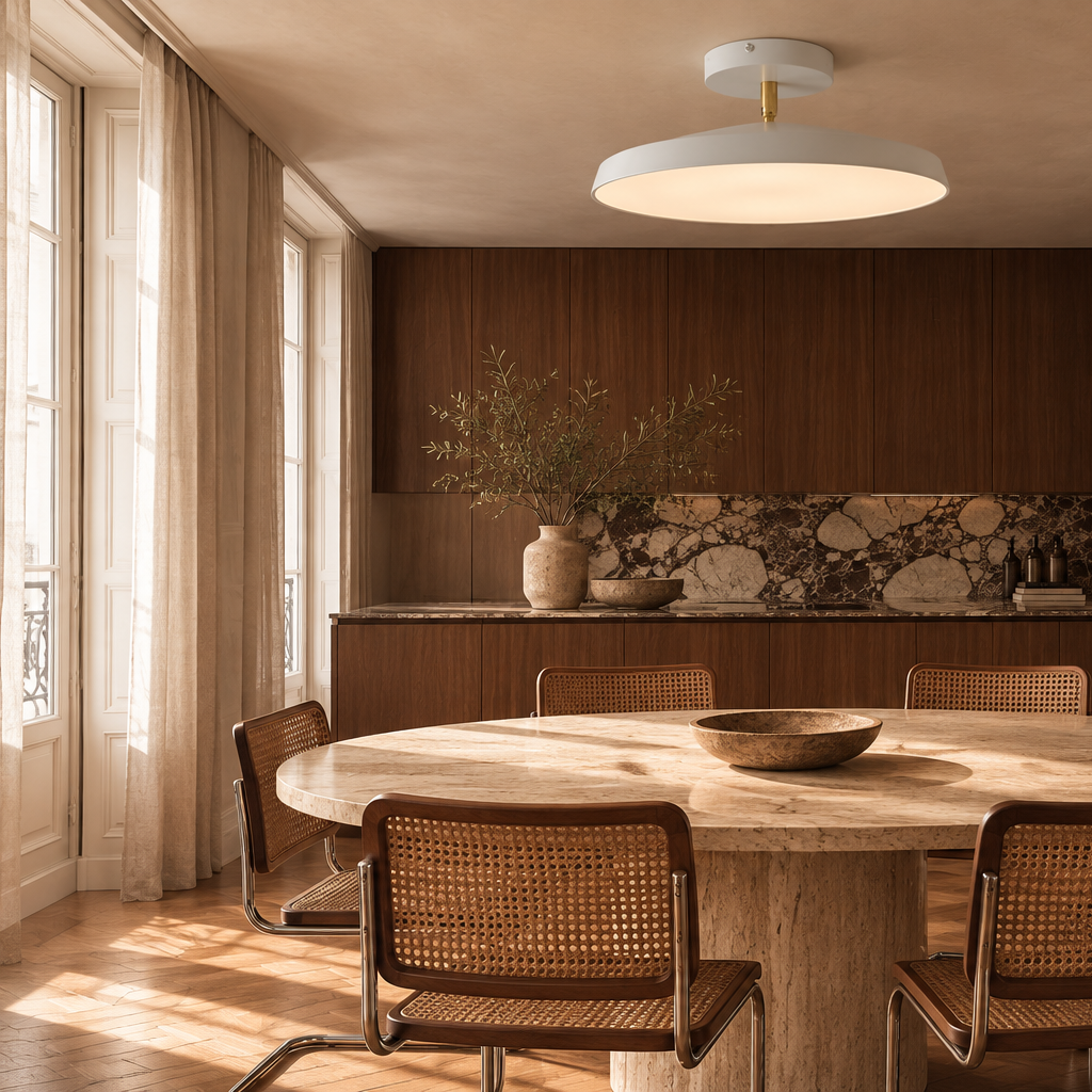 Circular LED ring chandelier - dining room