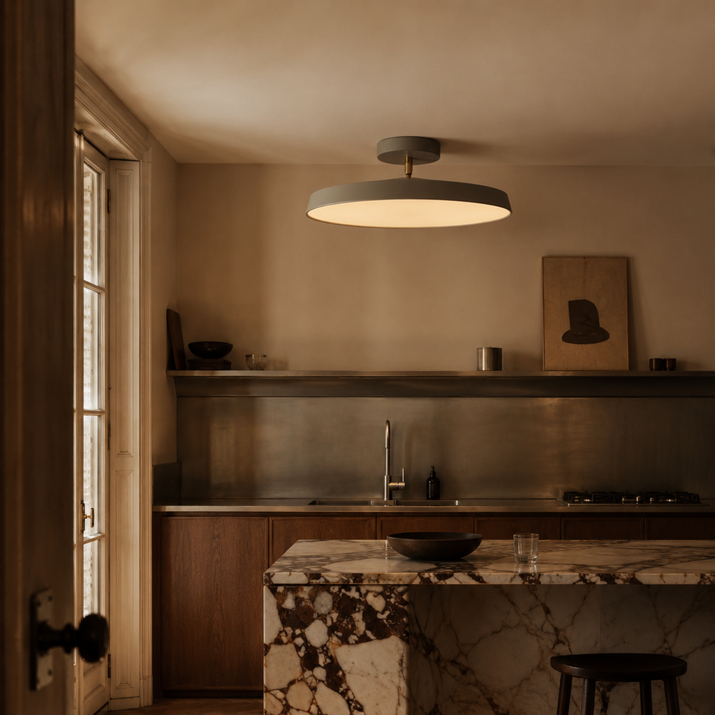 Circular LED ring chandelier - kitchen 2