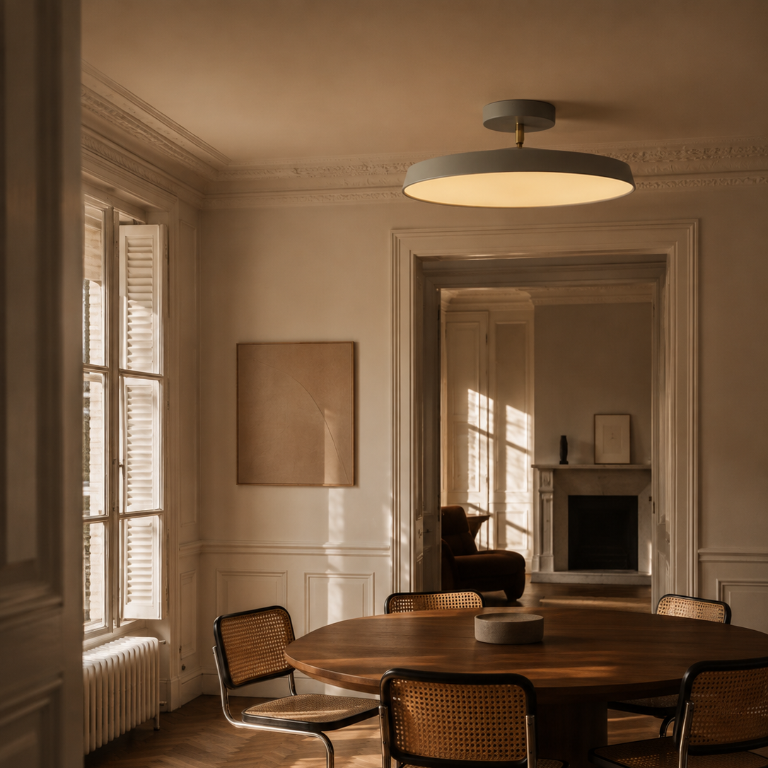Circular LED ring chandelier - kitchen