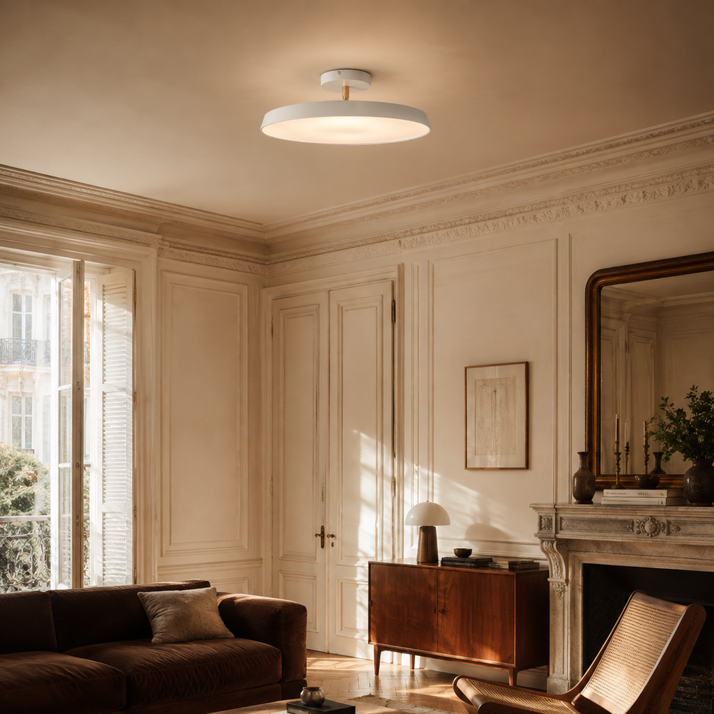 Circular LED ring chandelier - living room 2