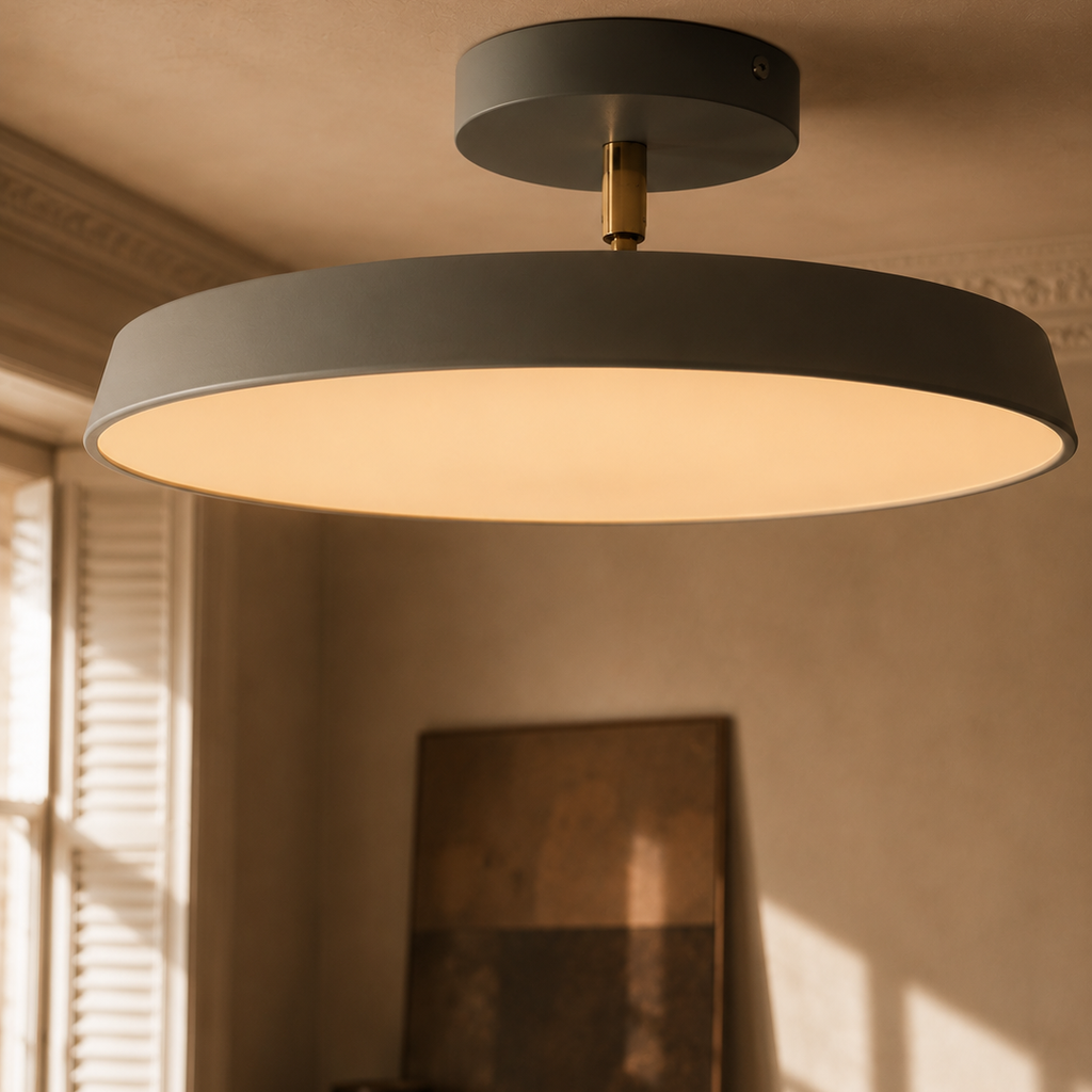 Circular LED ring chandelier - living room 4