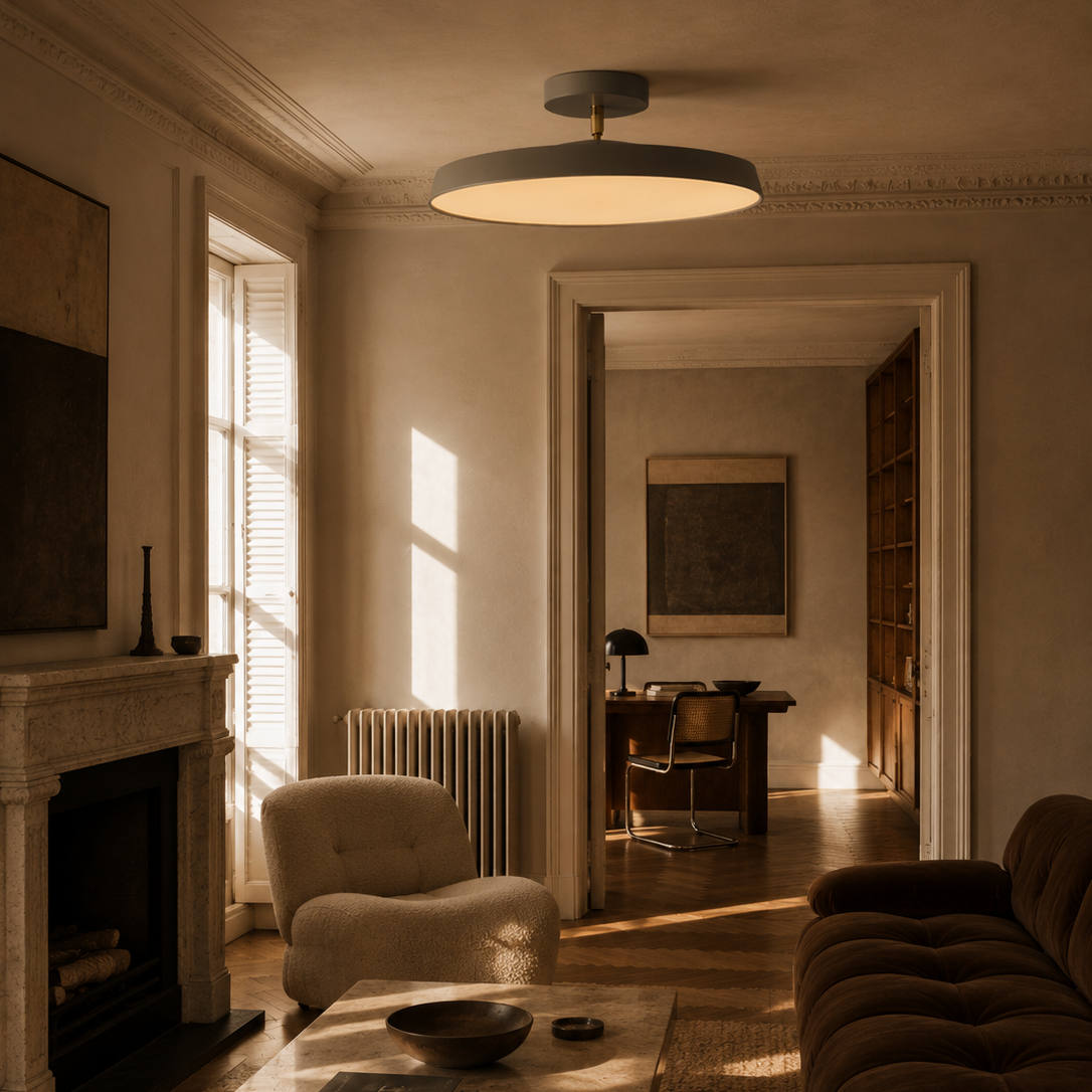 Circular LED ring chandelier - living room 5