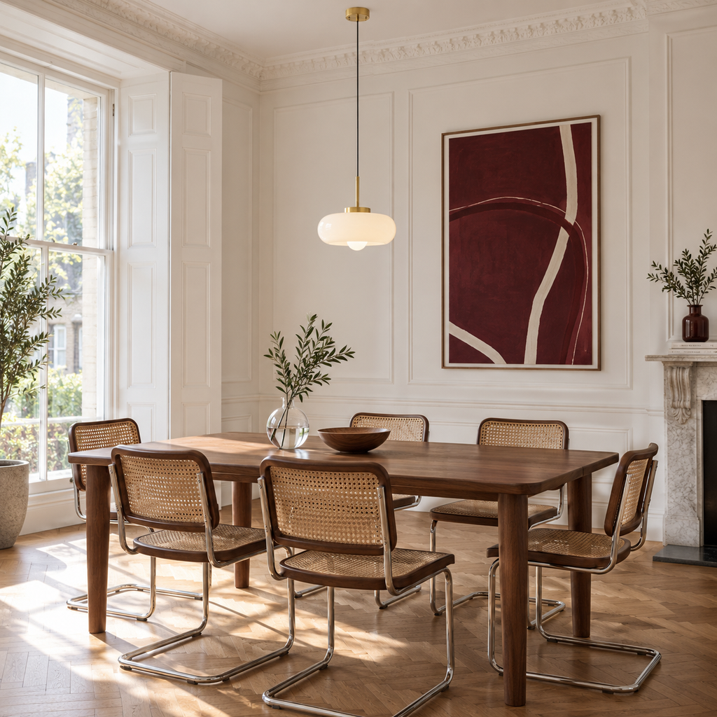 Glass Pendant Light 28cm - Retro Kitchen Island & Dining Light
