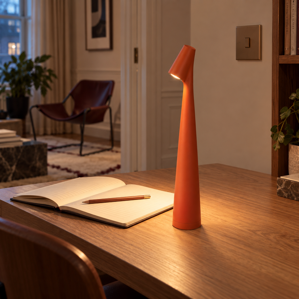Slim Table Lamp 35cm - USB Rechargeable Cordless Touch Bedside Light