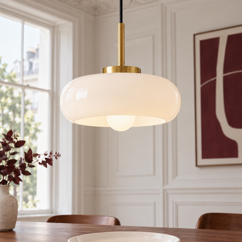 Glass Pendant Light 28cm - Retro Kitchen Island & Dining Light