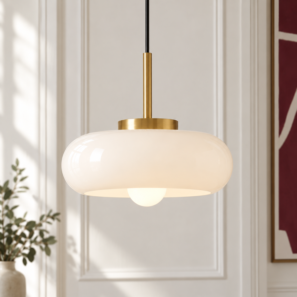 Glass Pendant Light 28cm - Retro Kitchen Island & Dining Light