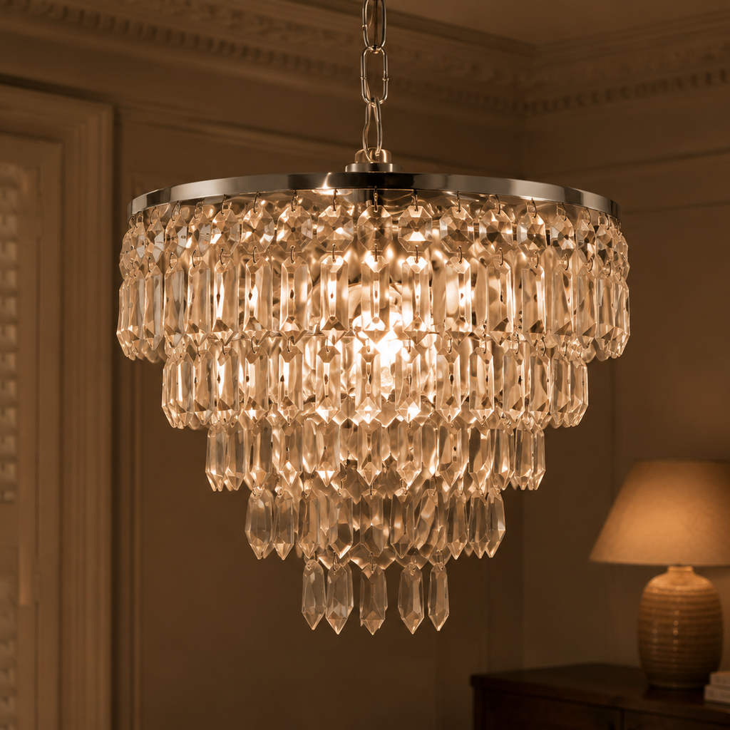 Luxury crystal chandelier - close-up detail 2