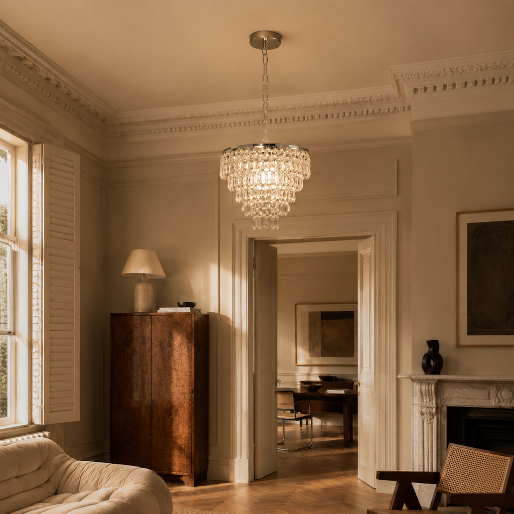 Luxury crystal chandelier - hallway