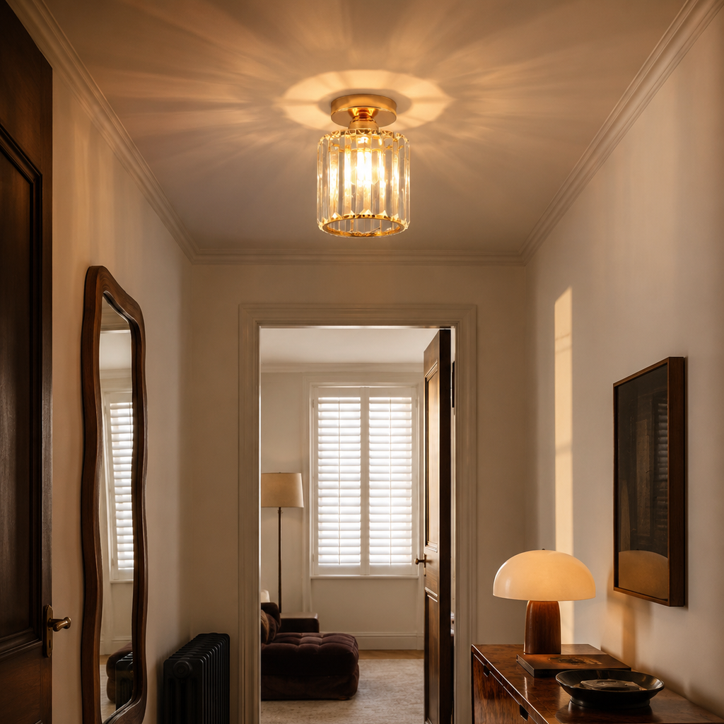Crystal corridor flush light - hallway