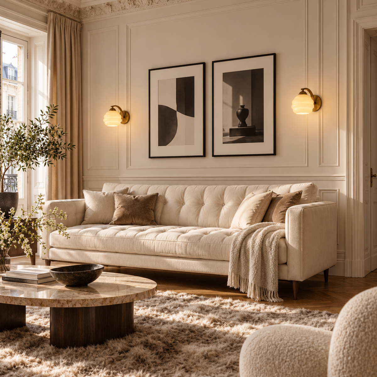 Beehive Glass Wall Light | Cream or White Ribbed Opal Shade, Bronze Arm, Pull Switch Option