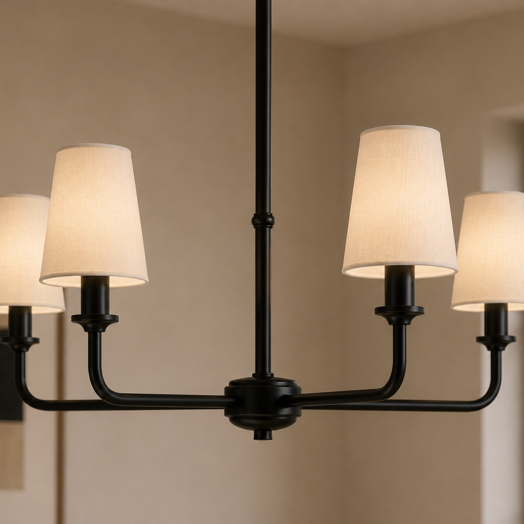 Wrought Iron Chandelier - 4-Light Kitchen Island Light