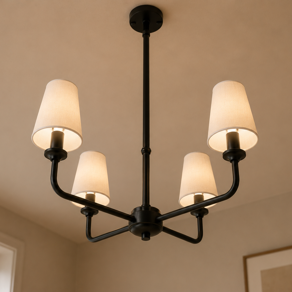 Wrought Iron Chandelier - 4-Light Kitchen Island Light