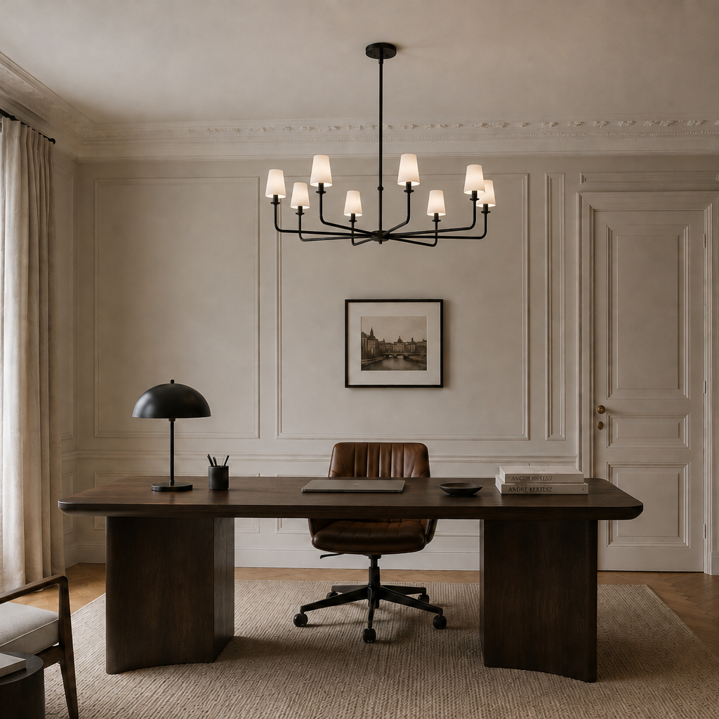 Wrought Iron Chandelier - 8-Light Kitchen Island Light