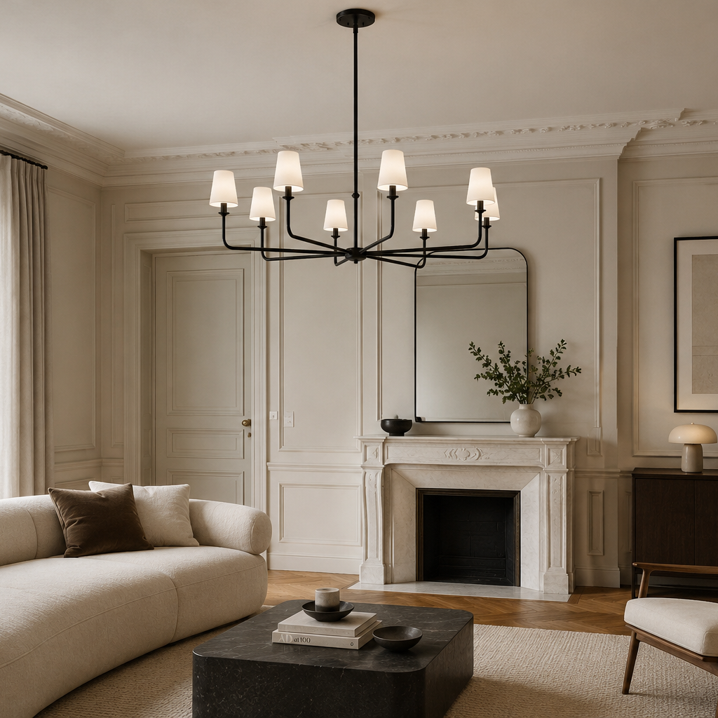 Wrought Iron Chandelier - 8-Light Kitchen Island Light