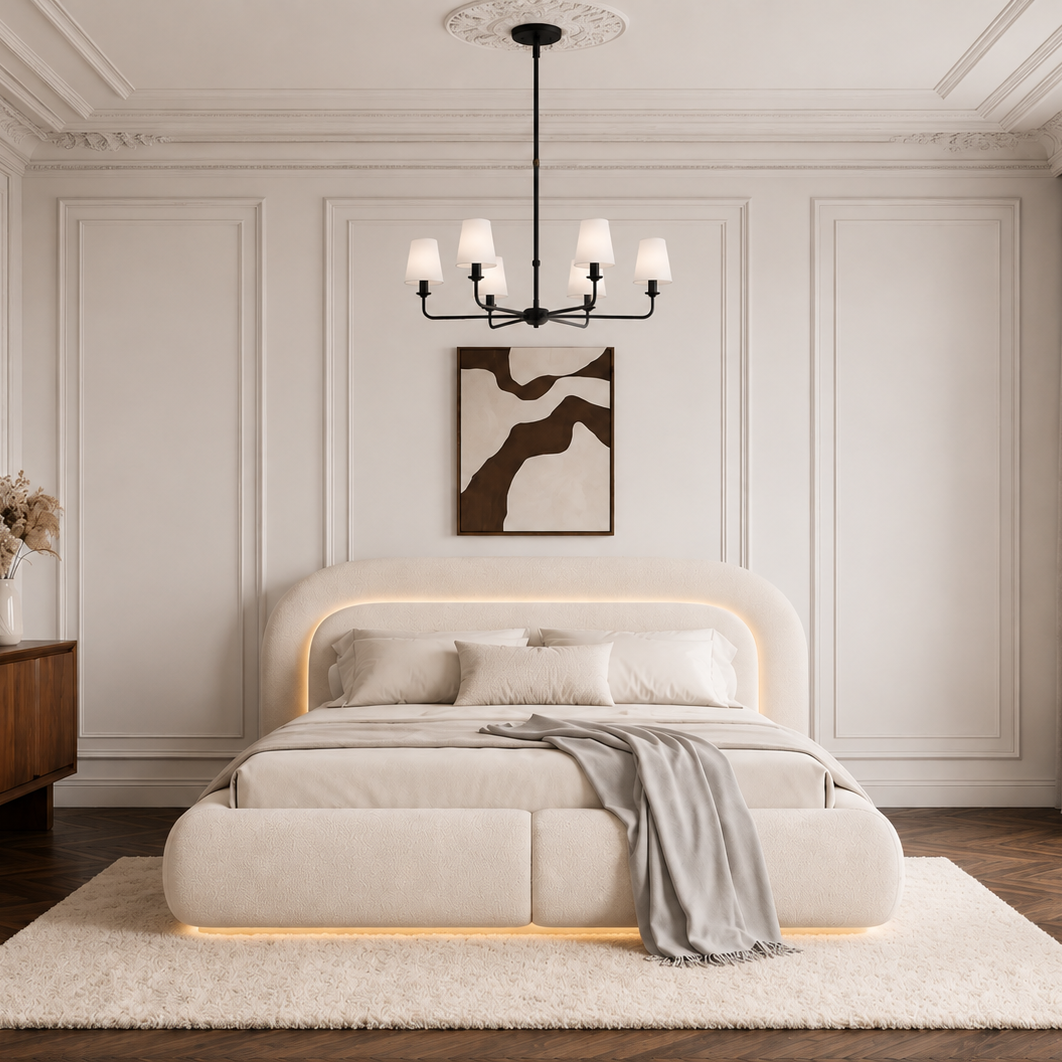 Wrought Iron Chandelier - 6-Light Kitchen Island Light