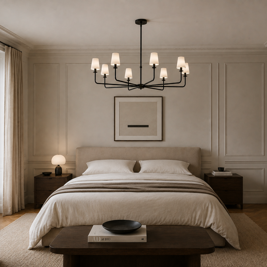 Wrought Iron Chandelier - 8-Light Kitchen Island Light
