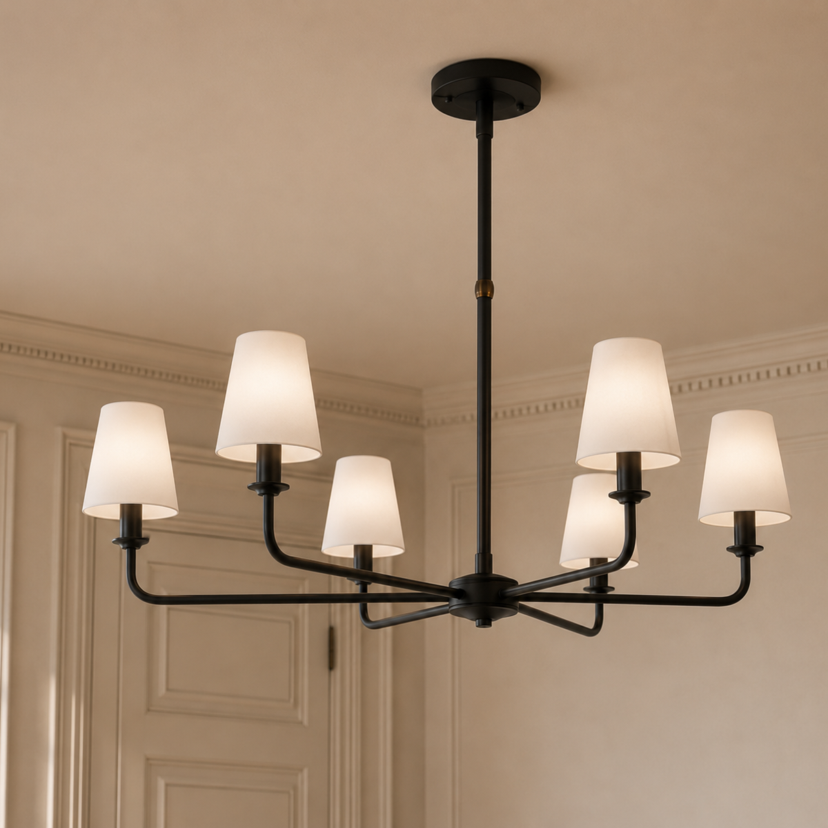 Wrought Iron Chandelier - 6-Light Kitchen Island Light