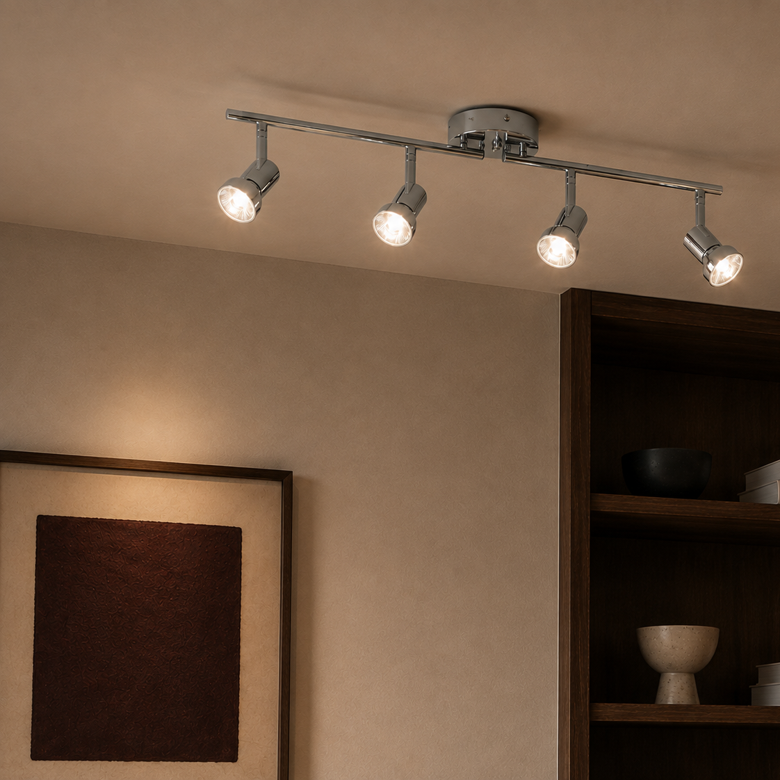 Foldable 4-head spotlight bar - kitchen