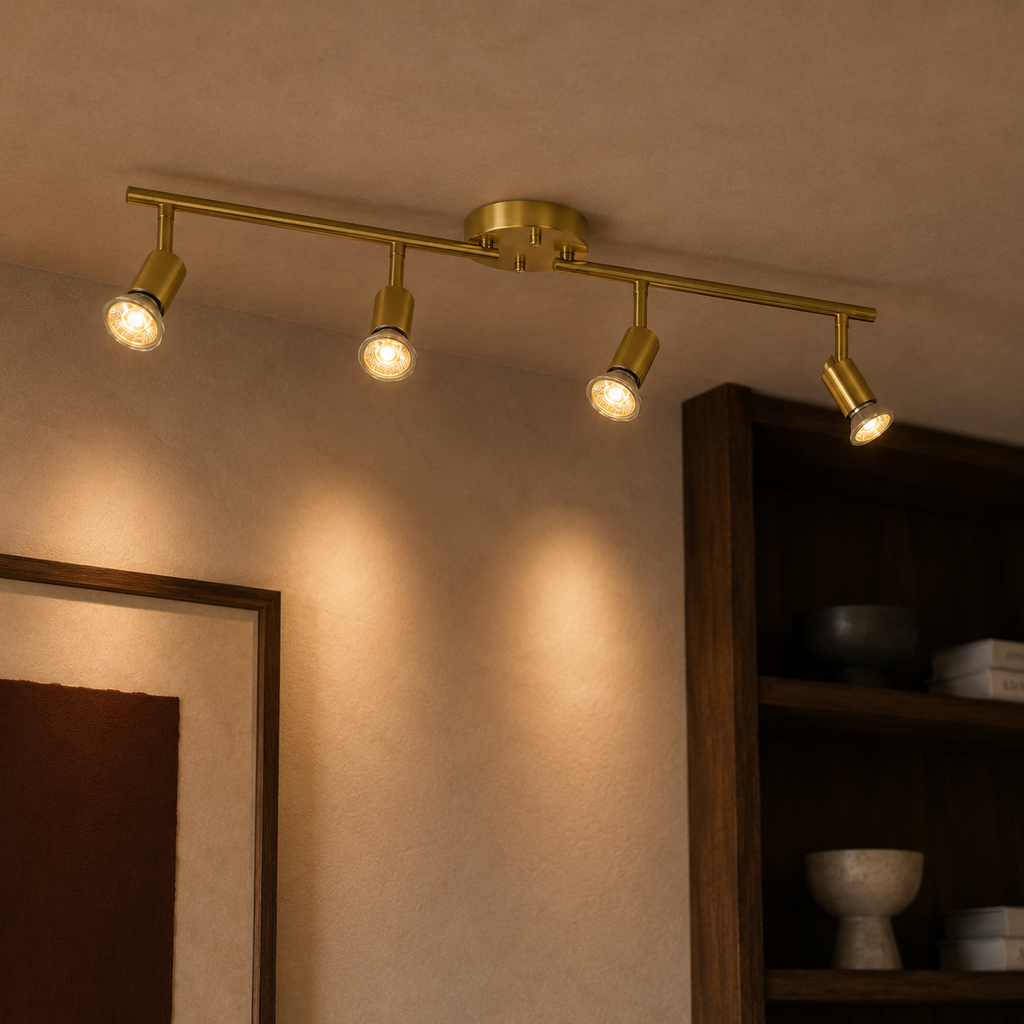 Foldable 4-head ceiling spotlight - living room