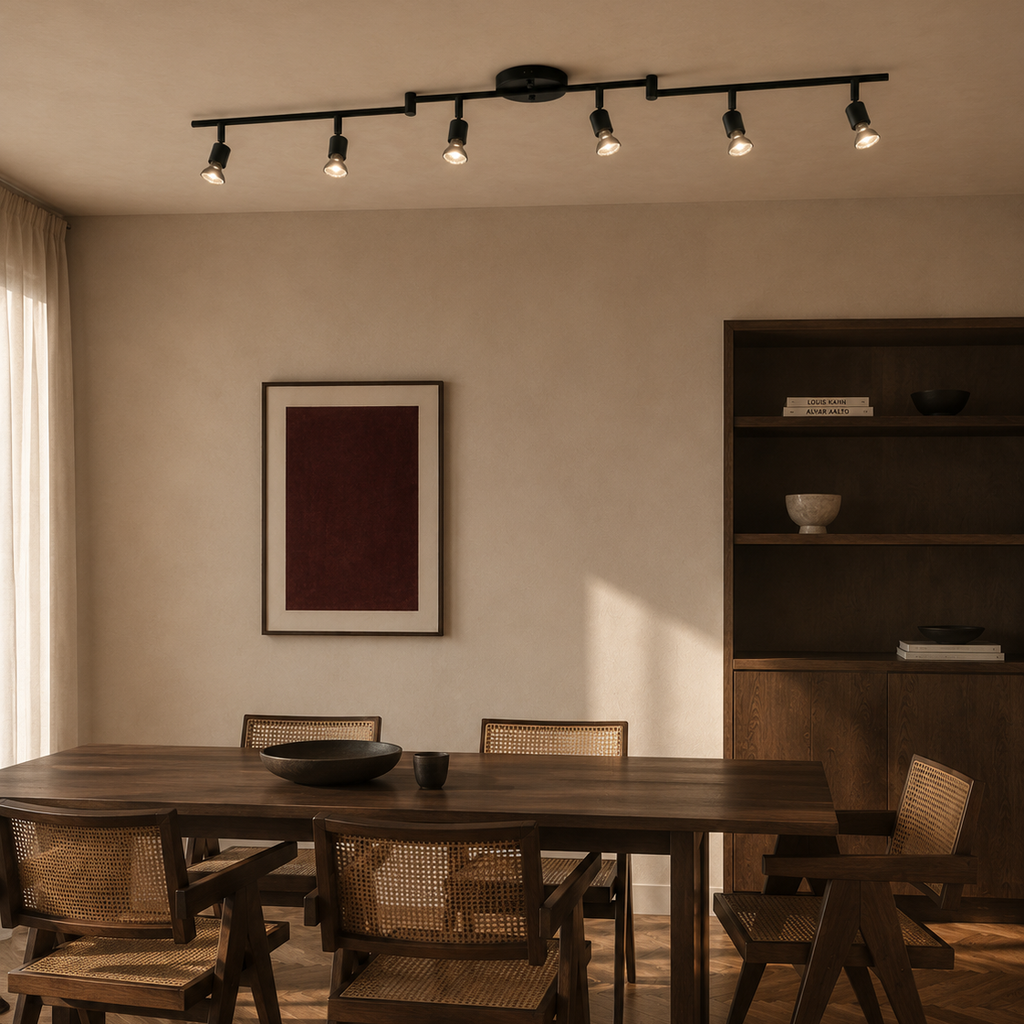 Foldable 6-head spotlight bar - dining room