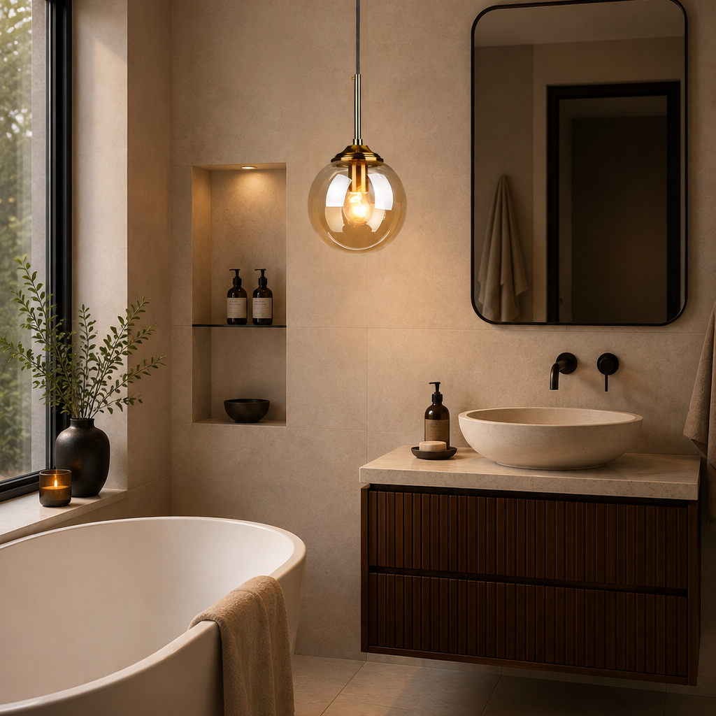 Luxury Nordic glass chandelier - bathroom 2
