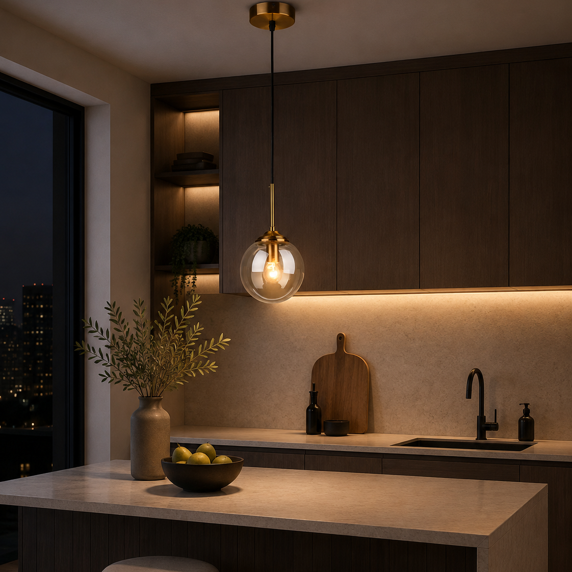 Luxury Nordic glass chandelier - bedroom