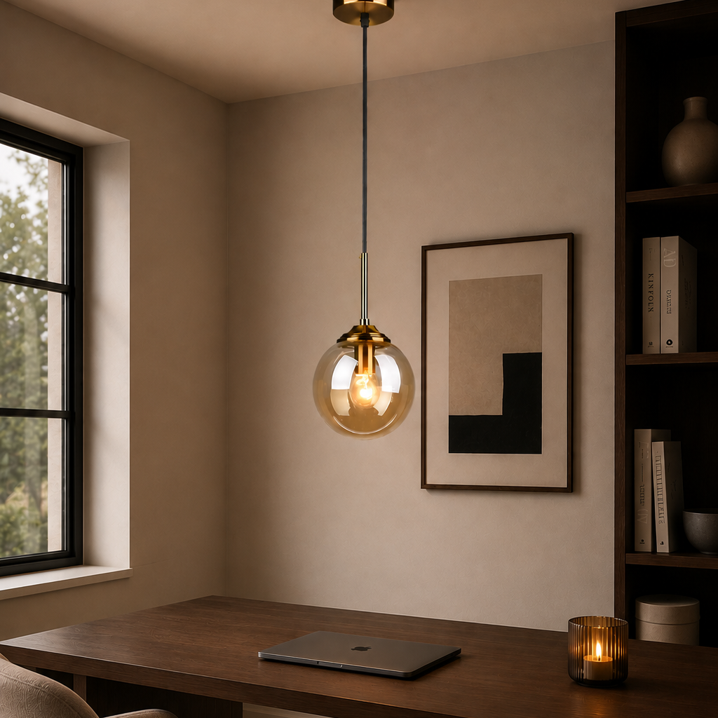 Luxury Nordic glass chandelier - home office