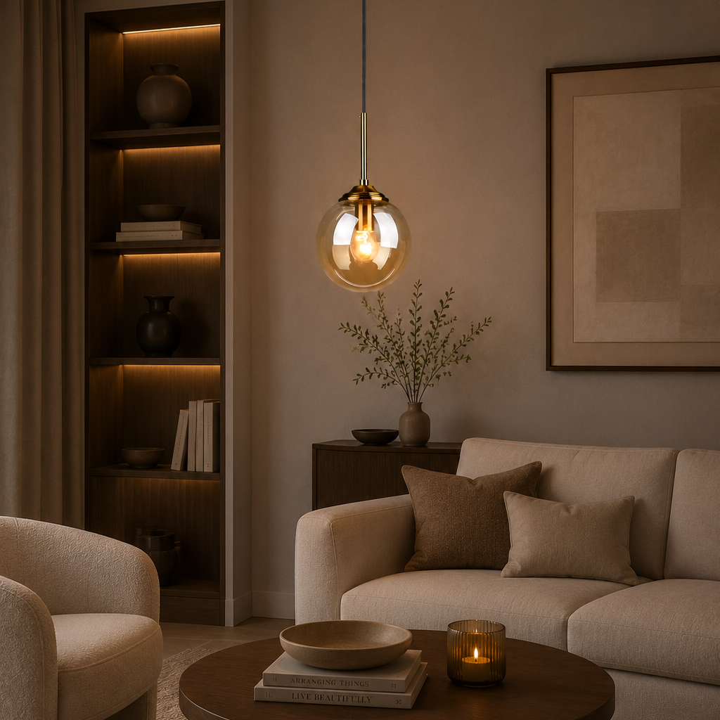 Luxury Nordic glass chandelier - living room 13