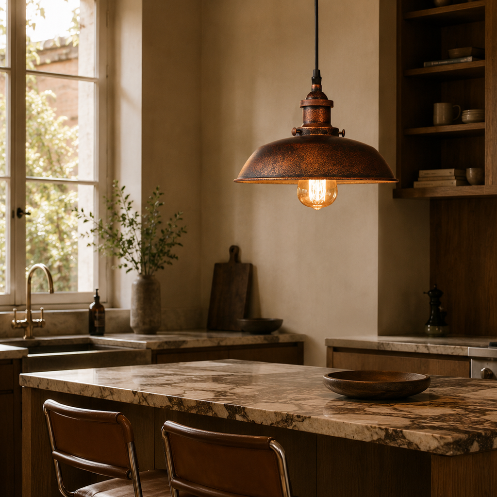 Industrial Edison pendant light - kitchen 3
