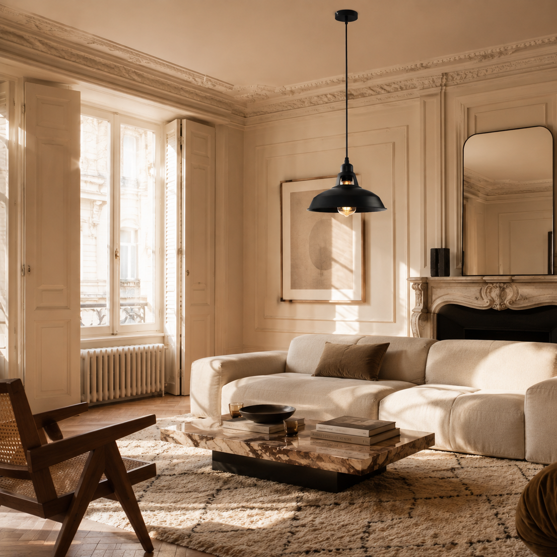 Industrial vintage loft pendant light - bedroom