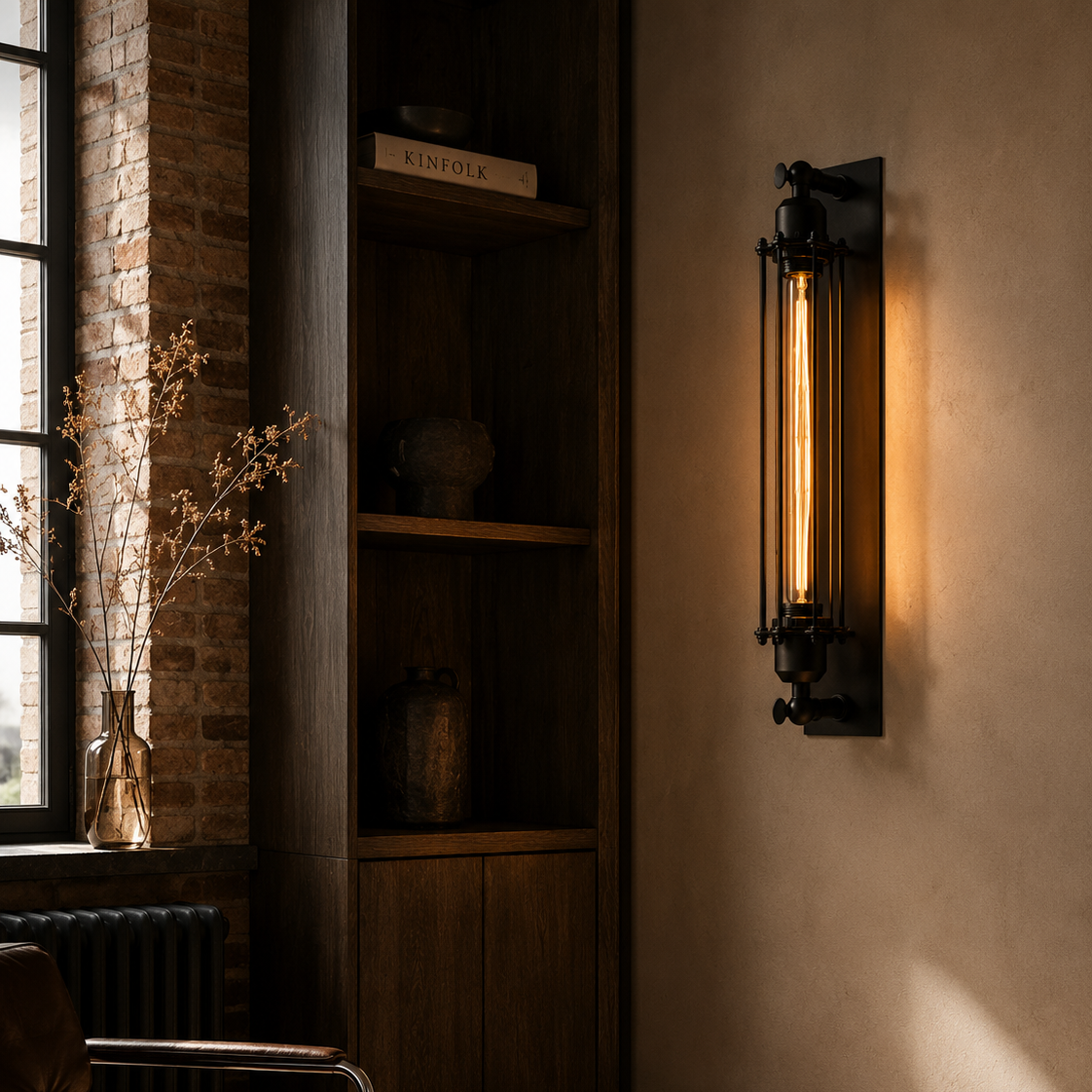 Industrial retro iron wall light - living room