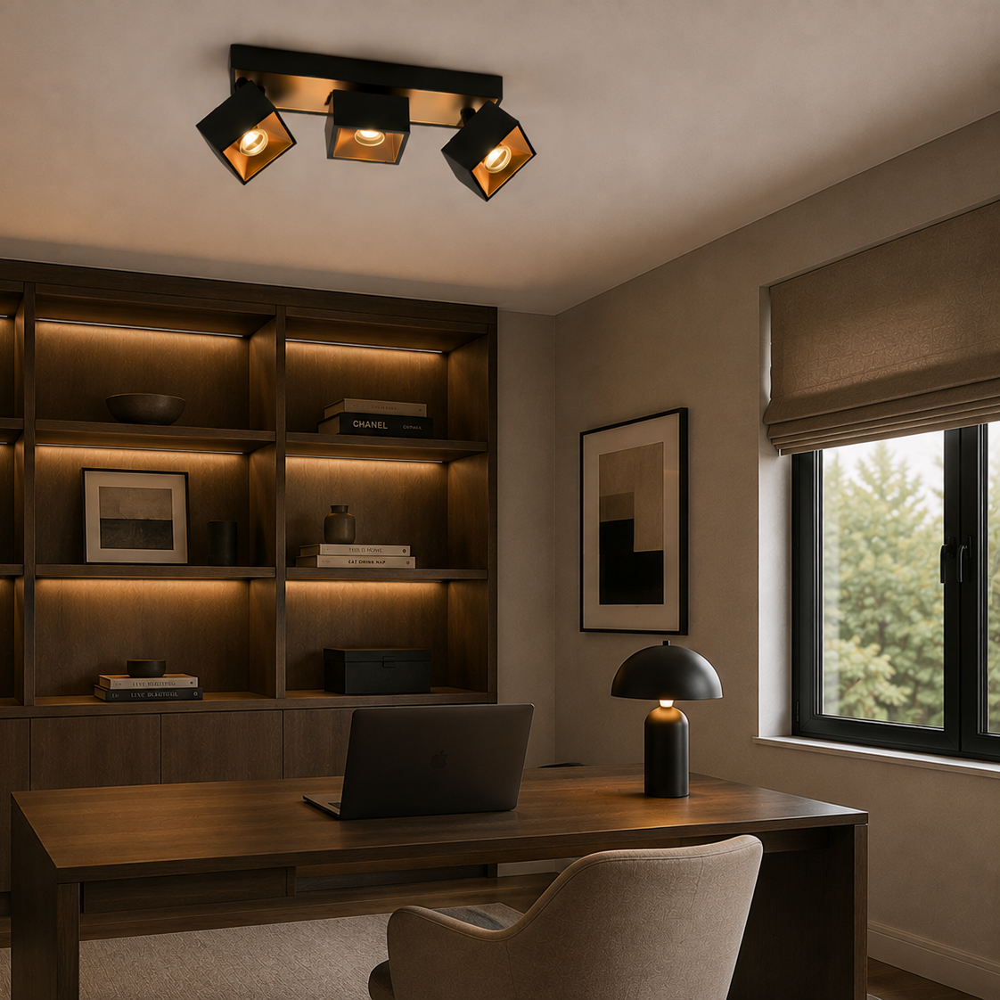 Multi-head COB downlight spotlight - home office