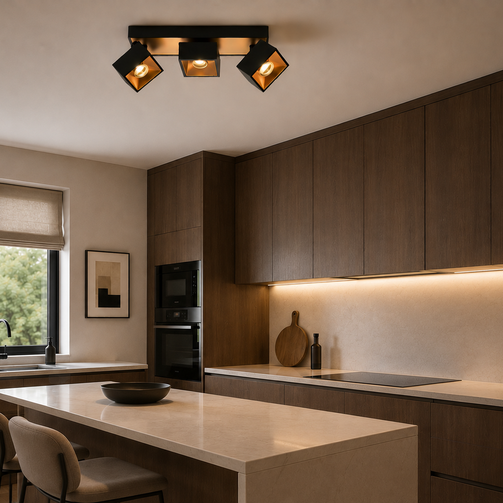 Multi-head COB downlight spotlight - kitchen