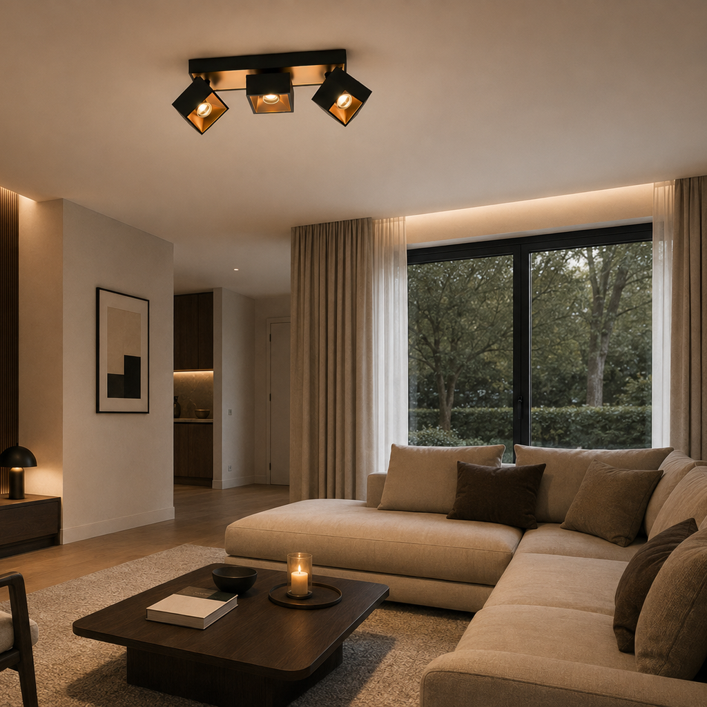 Multi-head COB downlight spotlight - living room