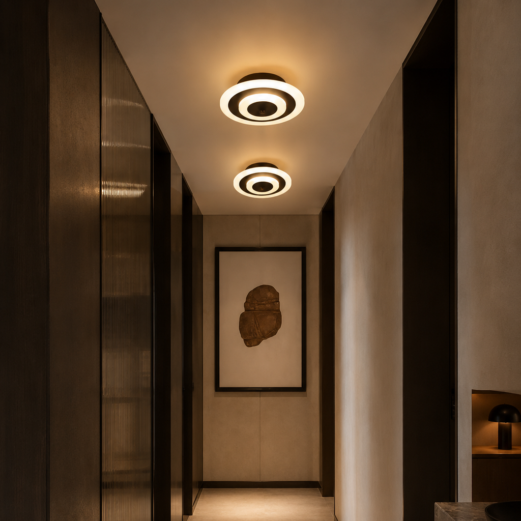 Round and square flush corridor light - hallway 7