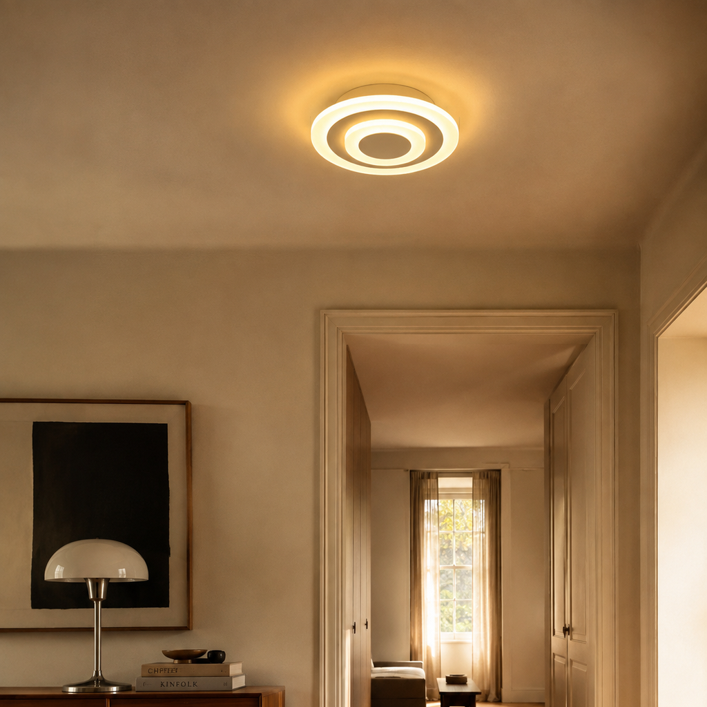 Round and square flush corridor light - hallway