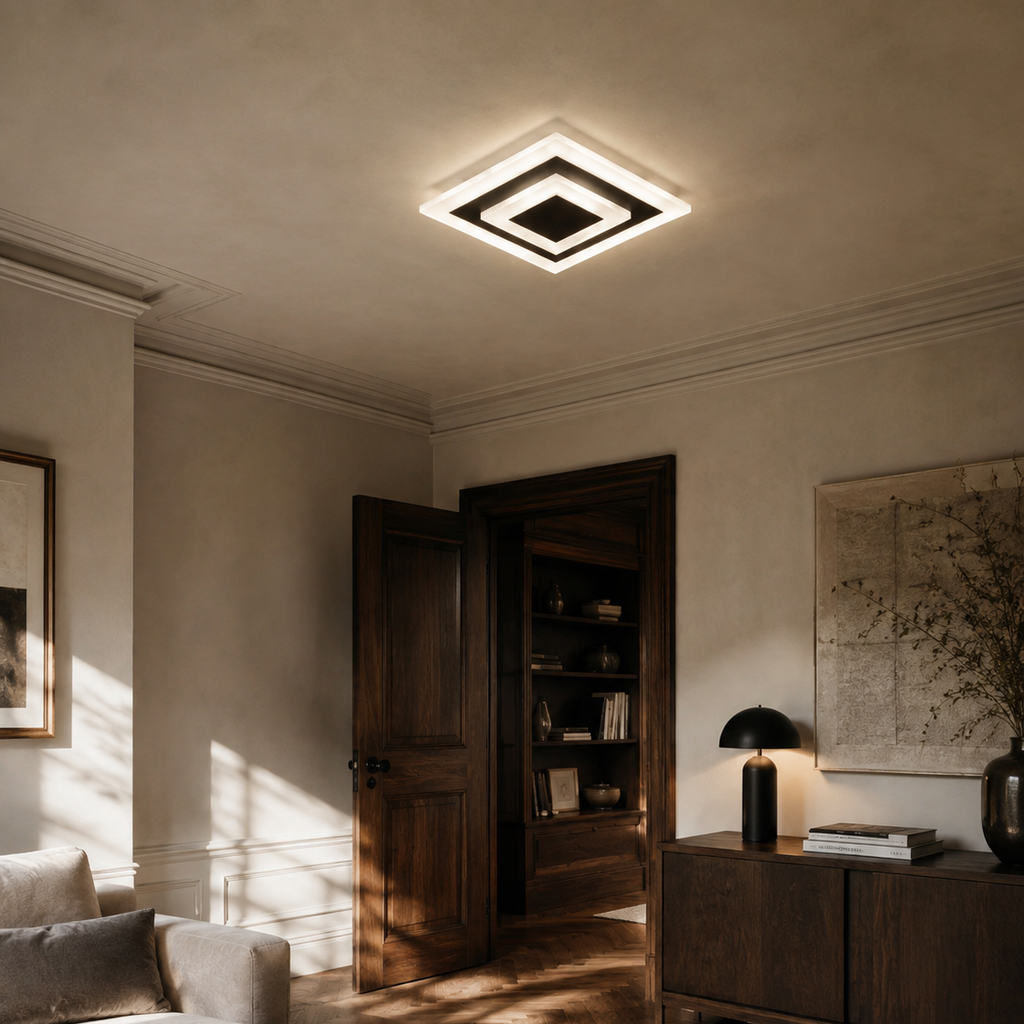 Round and square flush corridor light - living room 3