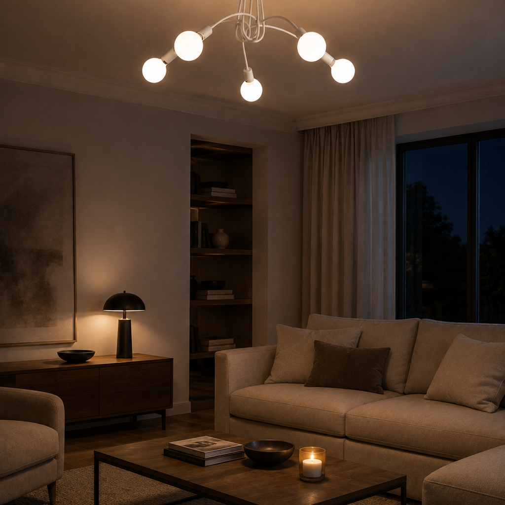 LED Chandelier - Modern 5-Light Living Room Ceiling Light