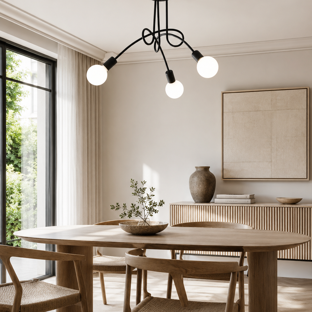 LED Chandelier - Modern 3-Light Living Room Ceiling Light