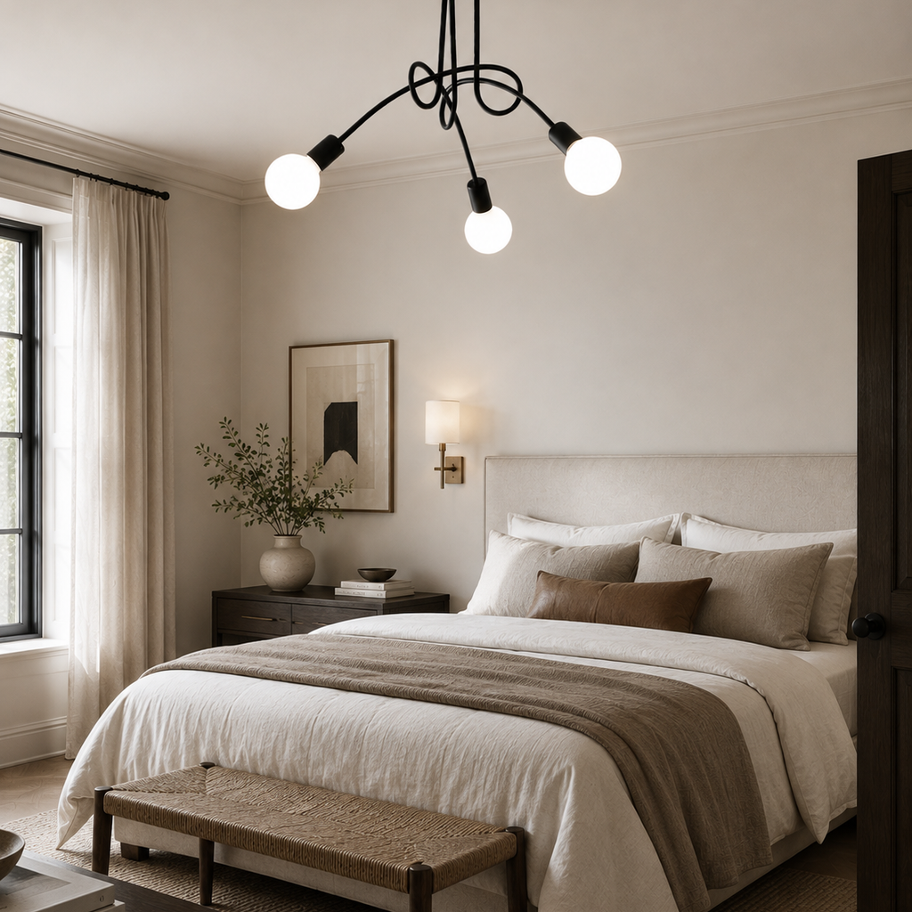 LED Chandelier - Modern 3-Light Living Room Ceiling Light