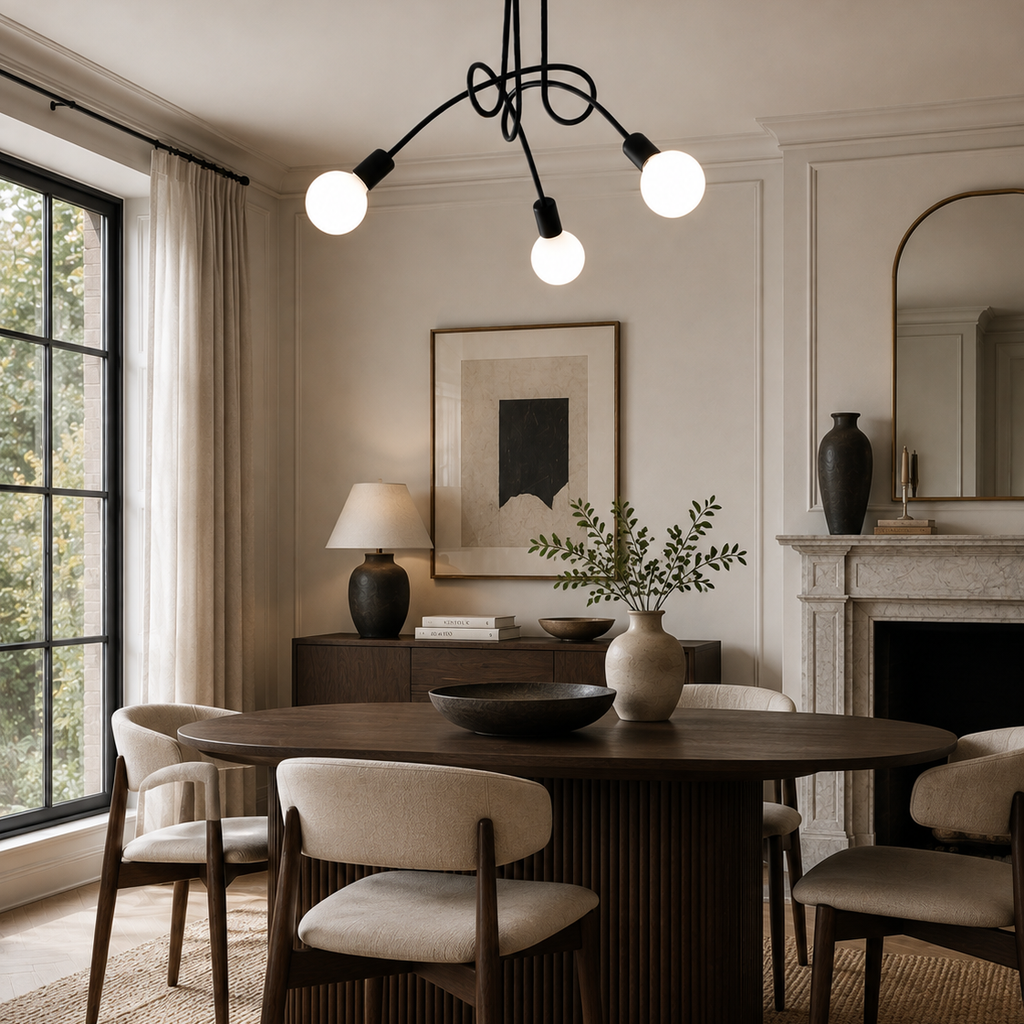 LED Chandelier - Modern 3-Light Living Room Ceiling Light